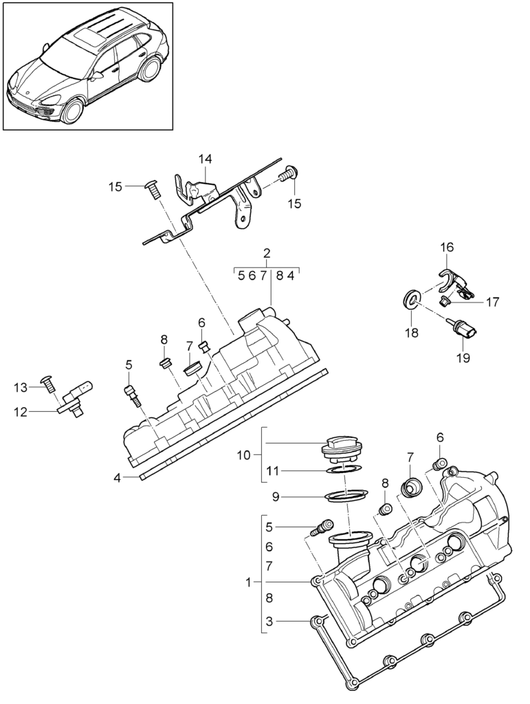Елемент кріплення Porsche 95810534300